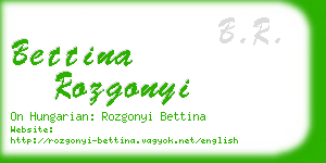 bettina rozgonyi business card